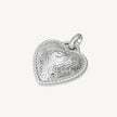 Etched Floral Heart Charm